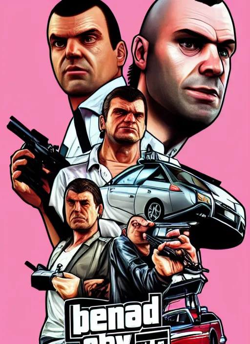 Image similar to Wojciech Cejrowski as a Grand Theft Auto 5 cover. detailed