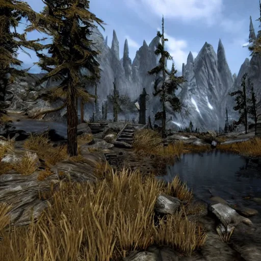 Image similar to Skyrim with realistic graphics 4K quality super realistic