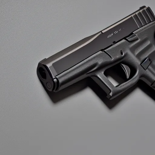 Image similar to A long shot Octane render of a Glock 18, 4k, ultra HD