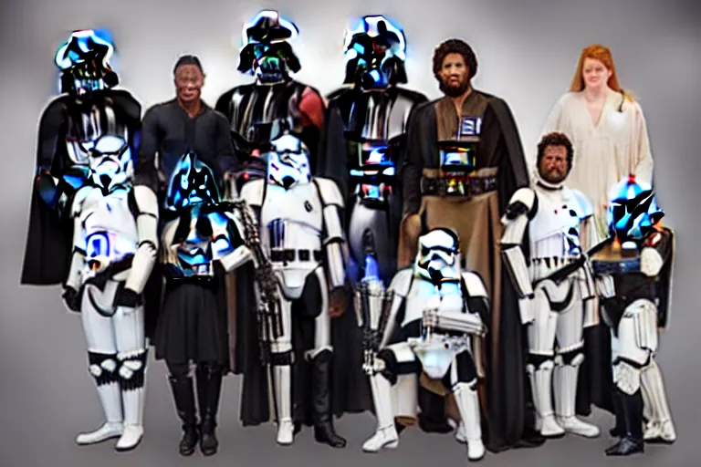 Image similar to all black cast star wars