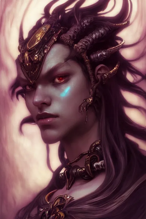 Image similar to full body dark fantasy portrait of ganondorf like blackpink lisa+smoky eyes+front face with light flowing hair, ultradetail face, art and illustration by tian zi and craig mullins and WLOP and alphonse mucha, fantasy, intricate complexity, human structure, human anatomy, fantasy character concept, watermark, blurry, hyperrealism 8k