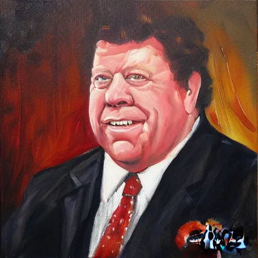 Prompt: George Wendt painting by Thomas-Montacellinio