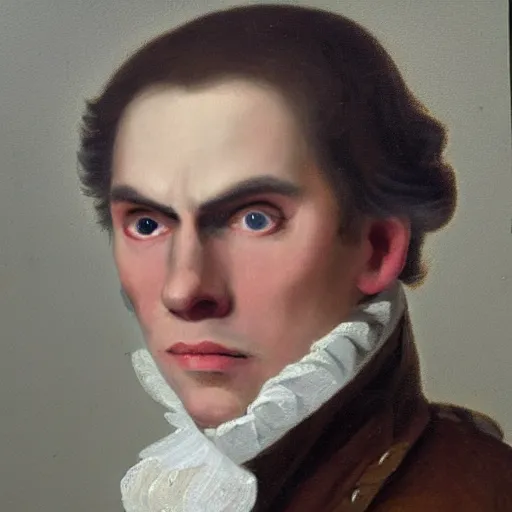 Image similar to An 18th century oil painting of Jerma985, portrait of Jerma985, grainy, realistic, very realistic, hyperrealistic, highly detailed, very detailed, extremely detailed, very neat, very epic, very cool, detailed, trending on artstation