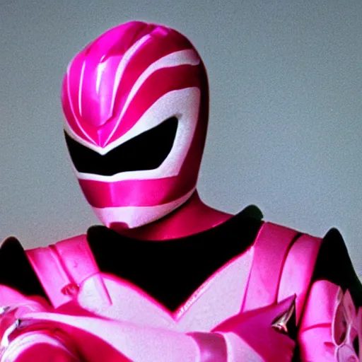 Image similar to jack nicholson as the pink power ranger, digital photography, highly detailed