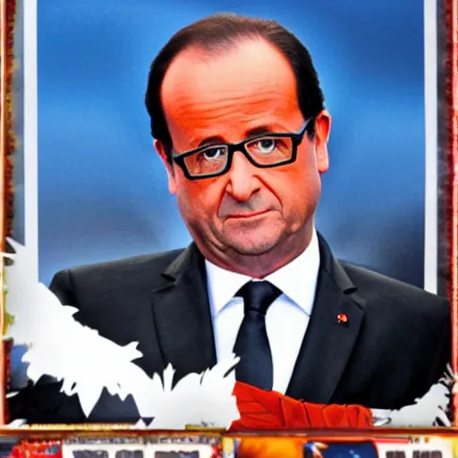 Image similar to François hollande is goku from dragon ball Z