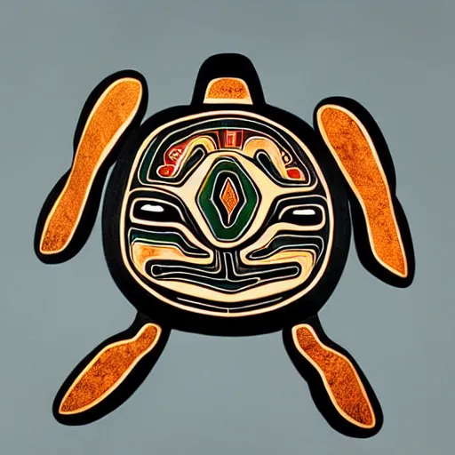 Image similar to turtle. pnwc, pacific northwest coast, haida gwaii, formline, native art, tribal art, haida, clean,
