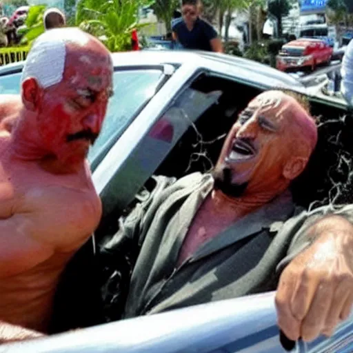 Image similar to Drunk hulk hogan crashes car, Egyptian style