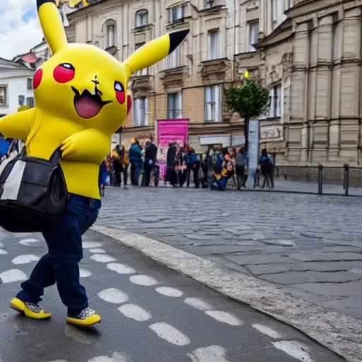 Prompt: Pikachu in poland