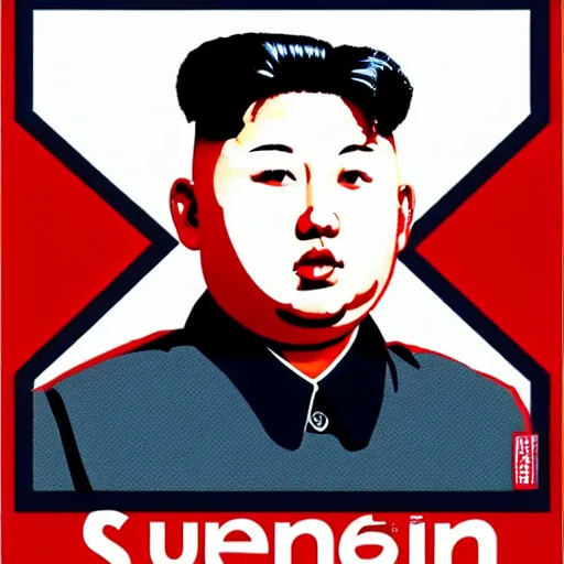 Image similar to supreme x north korea collab