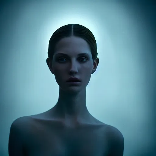 Image similar to portrait of a beautiful ghostly haunting female, depth of field, zeiss lens, detailed, symmetrical, centered, fashion photoshoot, by annie leibovitz and steve mccurry, david lazar, jimmy nelsson, breathtaking, 8 k resolution, extremely detailed, beautiful, establishing shot, artistic, hyperrealistic, beautiful face, octane render