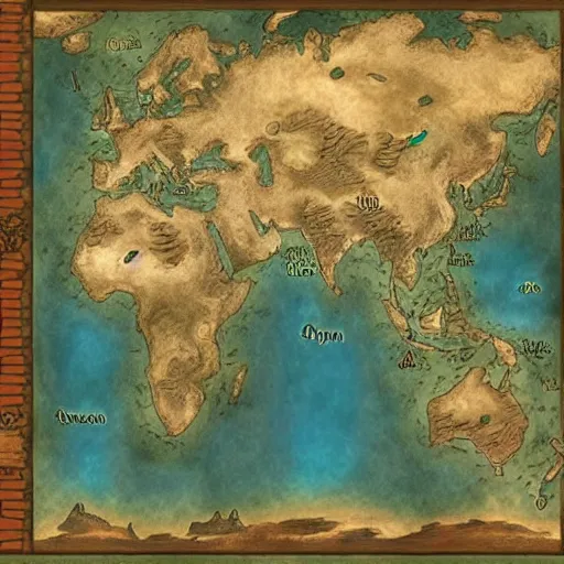 Image similar to fantasy world map, continents.