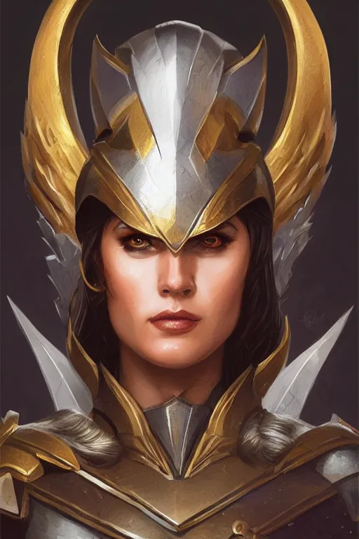 Image similar to amazon valkyrie athena, d & d, fantasy, portrait, highly detailed, headshot, digital painting, trending on artstation, concept art, sharp focus, illustration, art by artgerm and greg rutkowski and magali villeneuve