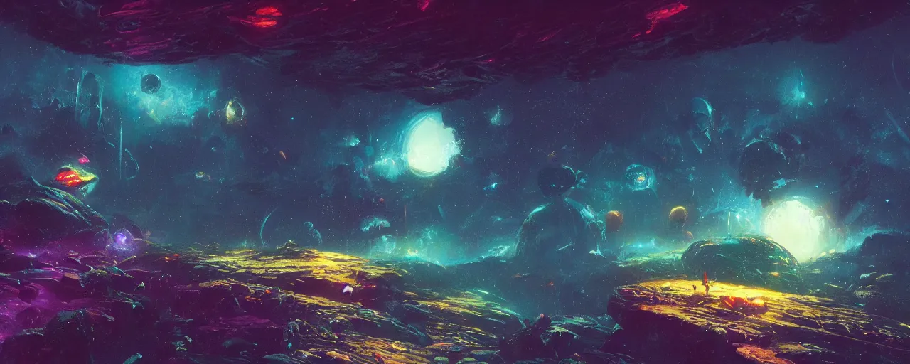 Image similar to ” space rock floating in pitchblack space, [ cinematic, detailed, epic, widescreen, opening, establishing, mattepainting, photorealistic, realistic textures, octane render, art by paul lehr ] ”