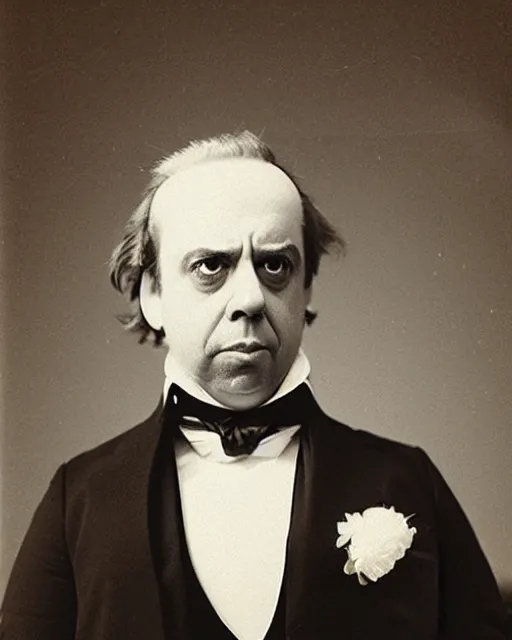 Prompt: an facial portrait of a paul giamatti portraying united states president james k. polk!, tuxedo, mullet, 1 8 4 0, a photograph by john fulton folinsbee, trending on pinterest, american romanticism, creative commons attribution, ambrotype, associated press photo