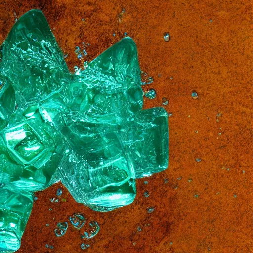 Image similar to water made out of emerald, 4k