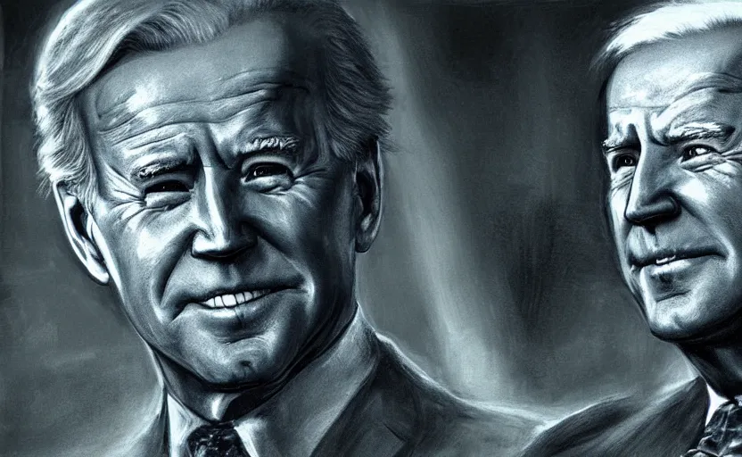 Image similar to joe biden in markrath, skyrim, a photorealistic painting