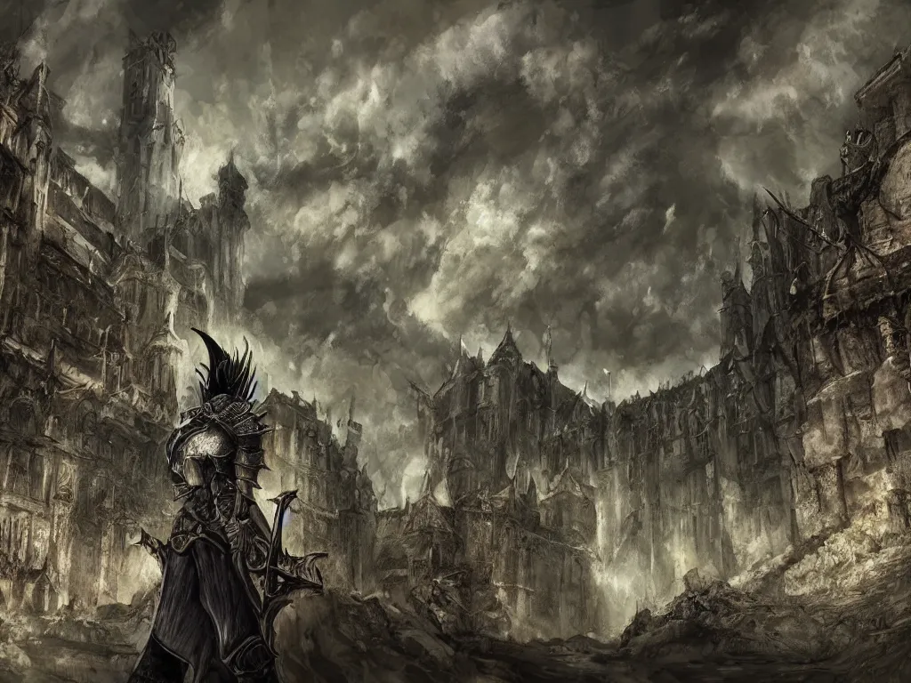 Image similar to Demon Souls Latria landscape