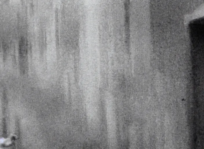Prompt: screenshot from moody scene of Donald Trump entering the zone, scene from the film Stalker 1979 film directed by andrei tarkovsky, kodak film stock, anamorphic lens, 4K, film grain, detailed, stunning cinematography