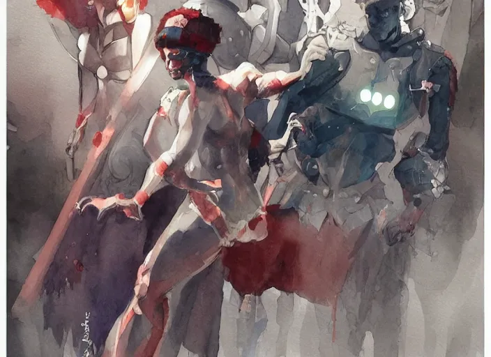 Image similar to concept art of comic con convention, pinterest, artstation trending, behance, watercolor, by coby whitmore, silver, laser light,