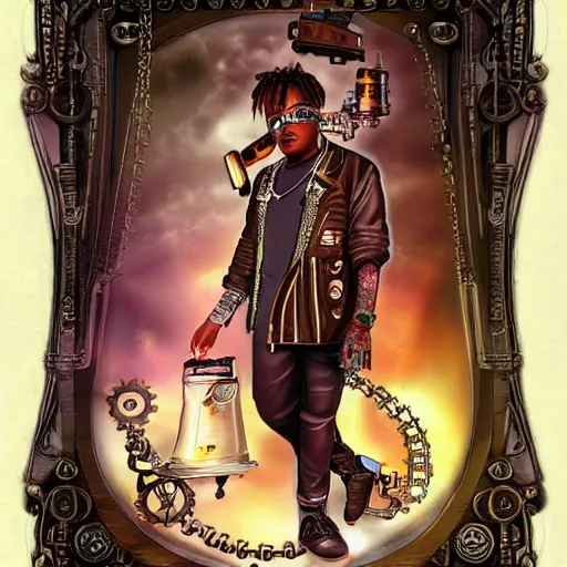 juice wrld steampunk style digital art 4 k detailed, Stable Diffusion