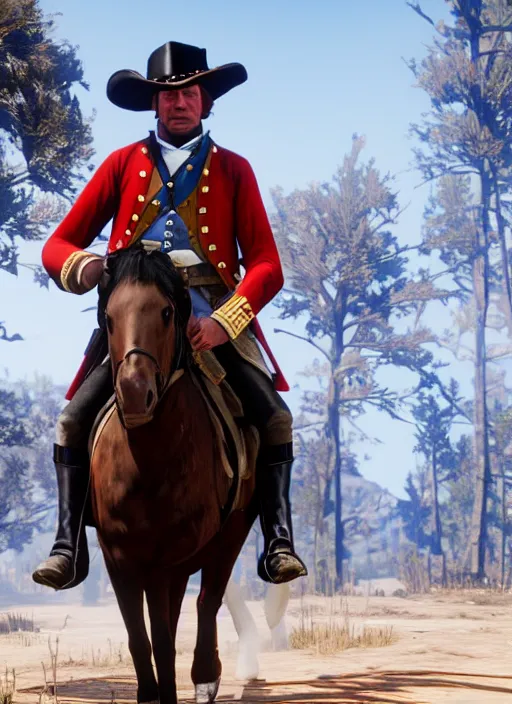 Image similar to film still of george washington in red dead redemption 2 ( 2 0 1 8 video game )