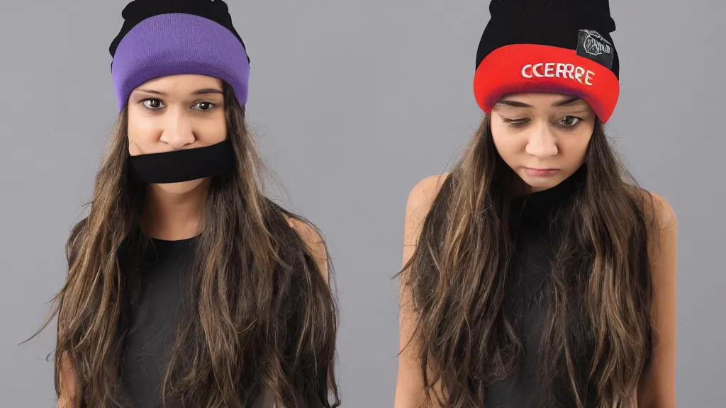 Image similar to cringecore scholastic irregular polygon beanie