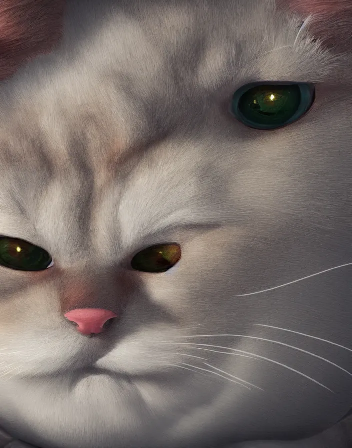 Prompt: a fat cat , Artstation,8K,4K, ultra realistic, super detailed
