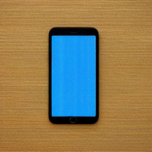 Image similar to an Iphone with bluescreen, pixelart