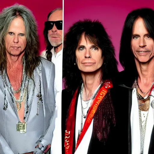 Prompt: The members of Aerosmith become Supreme Court justices