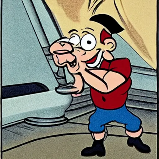 Image similar to popeye in trouble