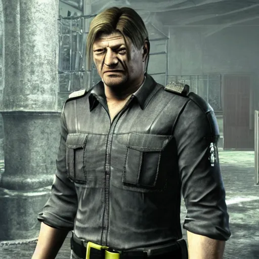 Image similar to Sean Bean in Resident Evil 3 Remake, Capcom Engine