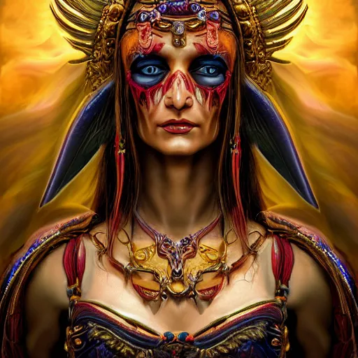 Image similar to perfectly - centered close - up portrait - photograph of goddess of death, cgi, anisotropic filtering, high definition textures, 4 kuhdtv, 8 k resolution, 1 6 k, 3 2 k, meticulous details, maximalist, rendered in blender, by anne stokes