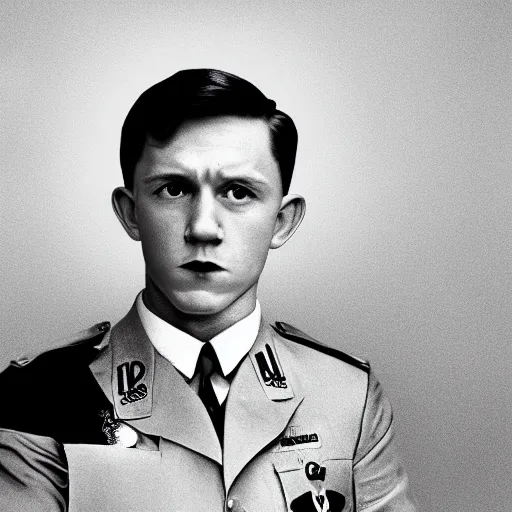 Image similar to tom holland as adolf hitler