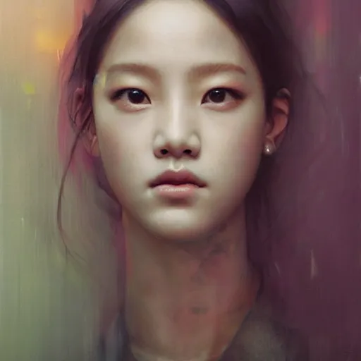 Prompt: kim jisoo, blackpink, hyperrealistic portrait, bladerunner street, art of elysium by jeremy mann and alphonse mucha, fantasy art, photo realistic, dynamic lighting, artstation, poster, volumetric lighting, very detailed face, 4 k, award winning