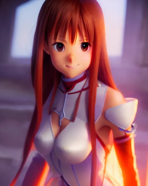 Prompt: pixar movie still photo of asuna from sao, hot asuna by a - 1 pictures, by greg rutkowski, gil elvgren, enoch bolles, glossy skin, pearlescent, anime, maxim magazine, very coherent