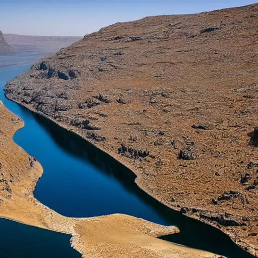 Image similar to A fjord in Libya.