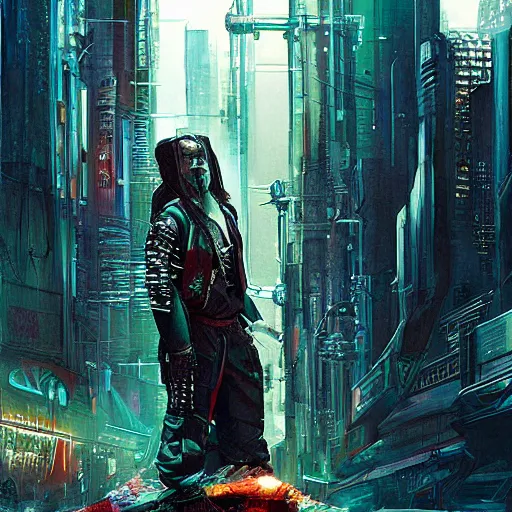 Image similar to Cyberpunk Hobbit