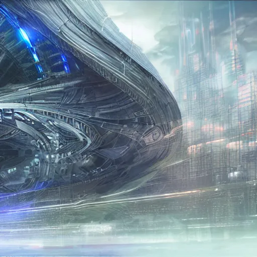 Concept Art Of Man Made Sci-fi Screen Showing Future 