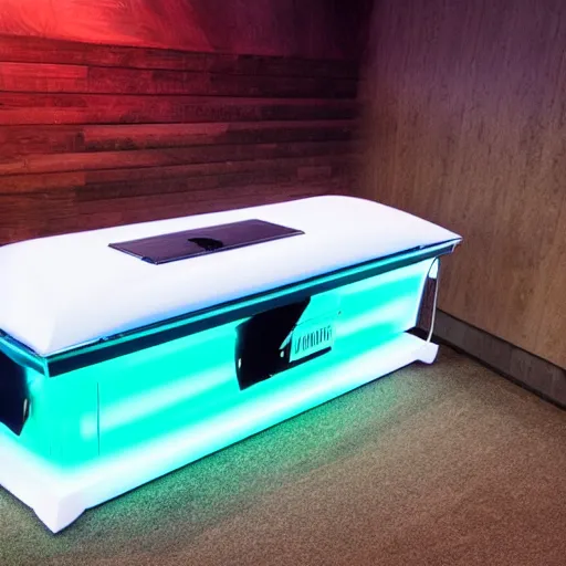 A RGB coffin in a funeral Stable Diffusion