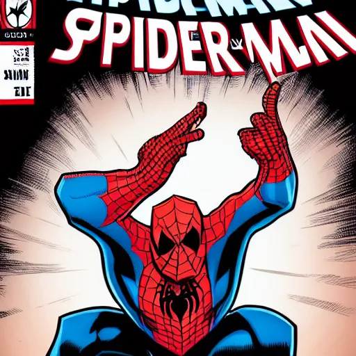 Image similar to spider man vs dead pool comic book cover