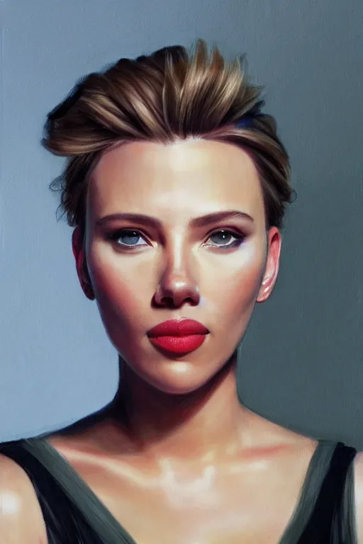 Image similar to portrait of scarlett johanson by James Gurney