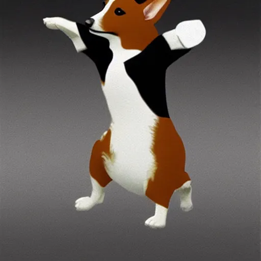 Image similar to A corgi doing karate, digital art, art by Lynn Chen