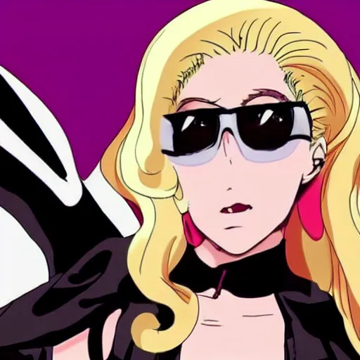 Image similar to anime version of lady gaga