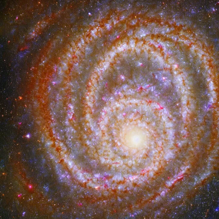 Image similar to A spiral galaxy with a barrel, NASA true color photograph, very detailed, 8k resolution