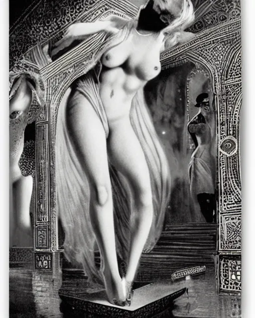 Image similar to tuesday weld visits the taj mahal by virgil finlay and gil elvgren