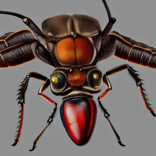 Image similar to Half man half insect, photorealistic, detailed, 4k