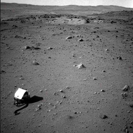 Prompt: photograph of the first man on mars