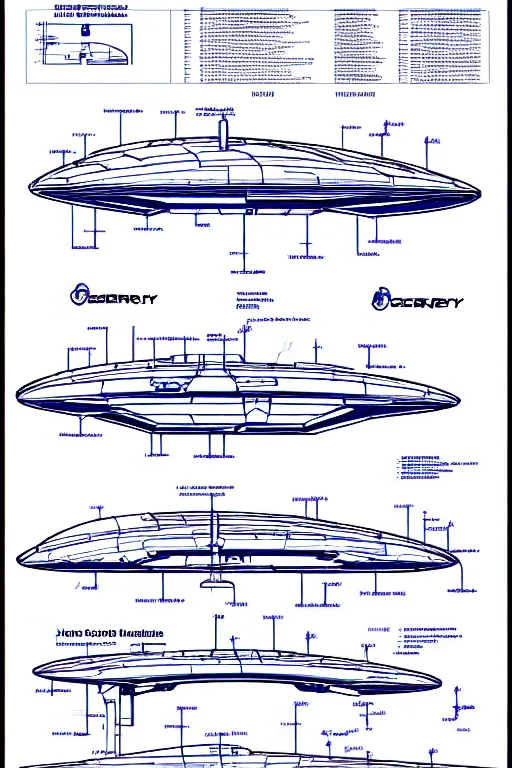Prompt: 2 5 th century spaceship ultra - detailed, scientific schematics, blueprint, hyperdetailed vector technical documents, callouts, archviz, legend, patent registry