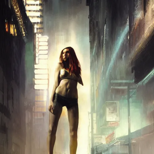 Prompt: bella thorne and megan fox waling, hyperrealistic full figure, bladerunner street, art of elysium by jeremy mann and frank frazetta, fantasy art, photo realistic, dynamic lighting, artstation, full figure poster, volumetric lighting, very detailed face, 4 k, award winning