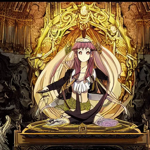 Prompt: a beautiful girl, summoning an eldritch god, in an ancient altar, atmospheric, intricate detail, very anime,